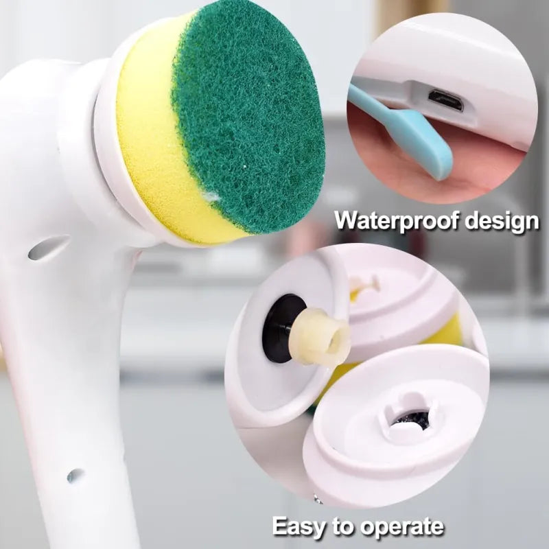 Spin Scrubber with its five brush heads