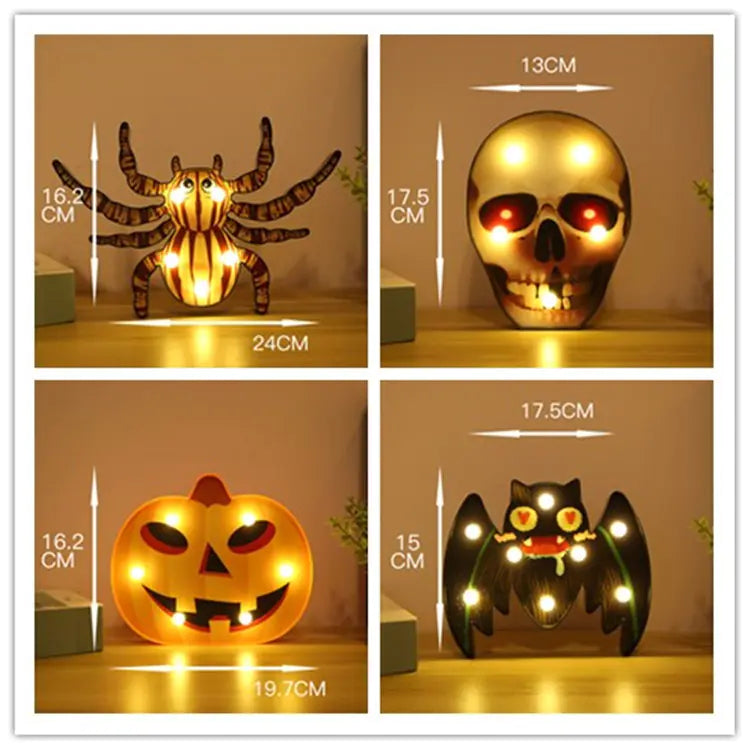Pumpkin string lights close-up