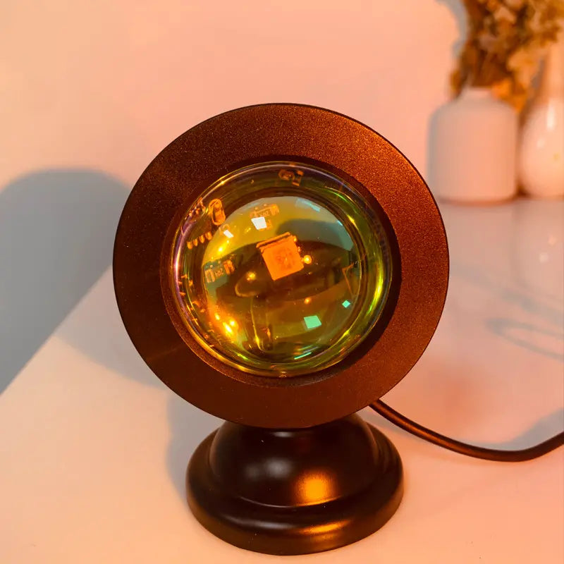 Sunset Lamp projecting onto a wall