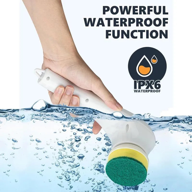 Spin Scrubber cleaning bathroom tile
