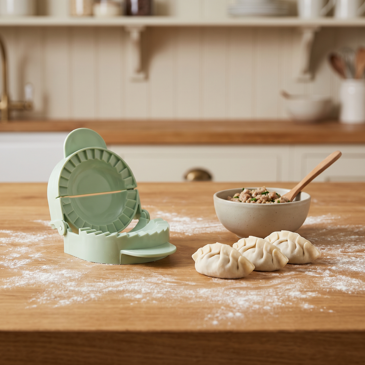 Luniee Dumpling Maker with sealed dumplings