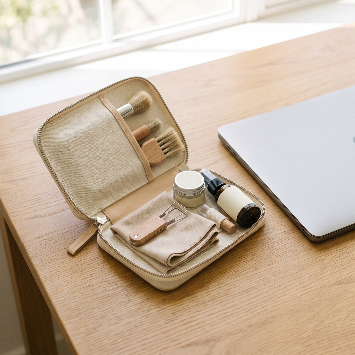 Luniee Tech Cleaning Kit on a desk