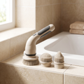 Luniee Power Brush on a bathroom ledge